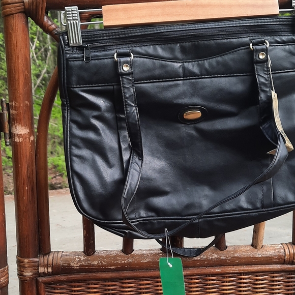 🆕️ Black Mitzi Vintage Leather Handbag Purse - Picture 3 of 14